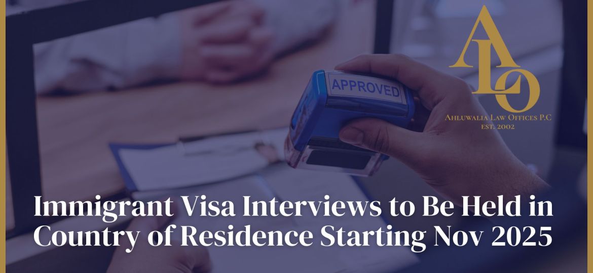 Immigrant visa interview country of residence rule